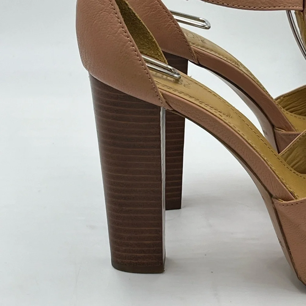 See By Chloe Vela Light Pink-Nude Platform High Heels‎ Sandals Sz 36.5/US 6